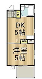 ヘリオス378立川 1Kの間取図画像