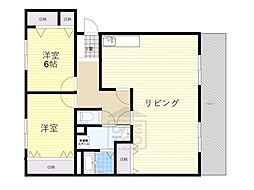 ルミエール 2階2LDKの間取り