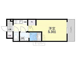 SOLASIA　residence千里丘 6階1Kの間取り