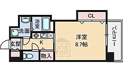 サウスアルカディア 6階ワンルームの間取り