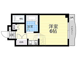 アルドーレ千里丘 ワンルームの間取図画像