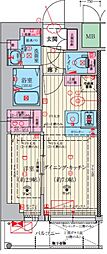 ファーストフィオーレ吹田ウインズテラス 1DKの間取図画像