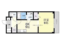 福山ビル 1DKの間取図画像