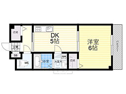 福山ビル 1DKの間取図画像