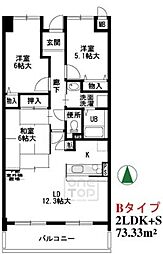 ソアール 3LDKの間取図画像