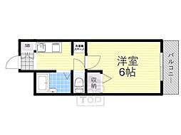 大伸マンション 1Kの間取図画像