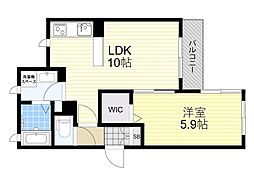 さくら1番館 1LDKの間取図画像