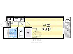 モアクレスト 1Kの間取図画像