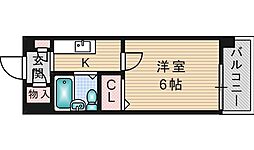 コーポスクエア-24 1Kの間取図画像