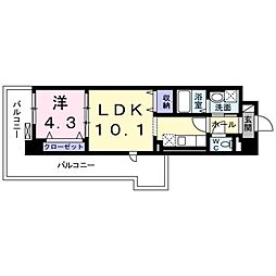 サンプラザ茨木 1LDKの間取図画像