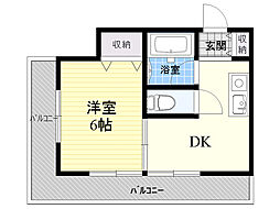 都部ハイツ 6階/-
