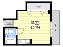 ロジェットたちばな ワンルームの間取図画像