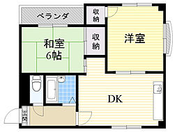 シャトレーコトブキ 2DKの間取図画像