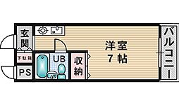 第2ハイツ杉本 ワンルームの間取図画像