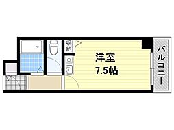 サンフォレスト新中条 ワンルームの間取図画像