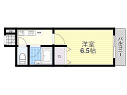 プラザハイツ見付山 1Kの間取図画像