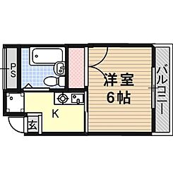 ナンノAsix 1Kの間取図画像
