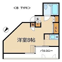 エル・ボスク2 ワンルームの間取図画像
