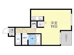 クレアール 1Kの間取図画像