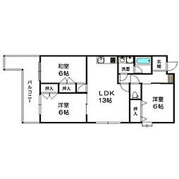 サンクリスタルハウス 3LDKの間取図画像