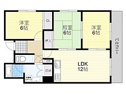 ピアドミール 3LDKの間取図画像