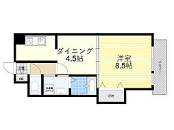 サウスアルカディア 1DKの間取図画像
