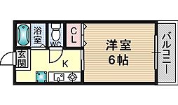 パルウェーブ 1Kの間取図画像