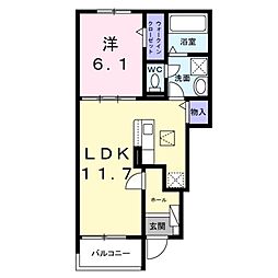 Sallier 1LDKの間取図画像