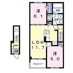 Sallier 2LDKの間取図画像