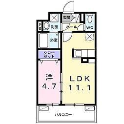 ネストージュ 1LDKの間取図画像