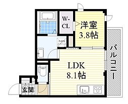 ブランシェトワ 1LDKの間取図画像