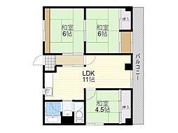 小野寺住建ビル 3LDKの間取図画像