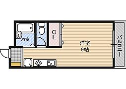 メゾンラフィーネ ワンルームの間取図画像