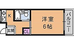 春日マンション 1Kの間取図画像