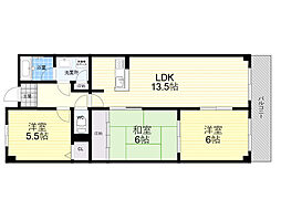 アクトパレス 3LDKの間取図画像
