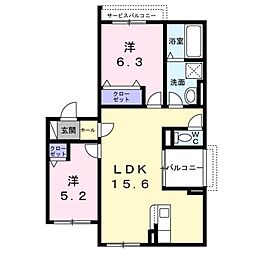 丑寅2丁目アパート 2階/-