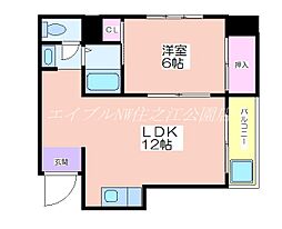 ラパンジール住吉大社 2階1LDKの間取り