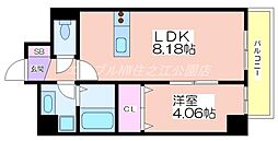 アクセルカクエイ 6階1LDKの間取り