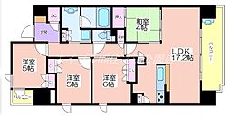 大阪ベイレジデンス（リブリーコート） 13階4LDKの間取り