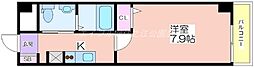YOSHITOMI SANNOU 3階1Kの間取り