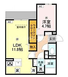 fleur長居2丁目 1階/-