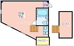 アスカ藤 ワンルームの間取図画像