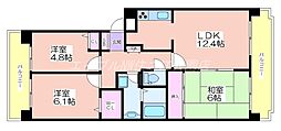 朝日プラザ住之江公園2 3LDKの間取図画像