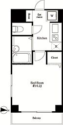 スカイコートヌーベル新宿落合 1Kの間取図画像