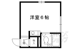 近鉄京都線 向島駅 徒歩12分の賃貸マンション 1階ワンルームの間取り