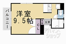 Ｍ’ｓ　ＣＯＵＲＴ椥辻II番館 3階1Kの間取り