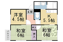 ハウス・タカイワ 3DKの間取図画像