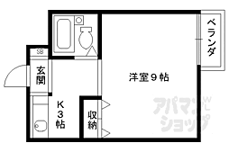 JR東海道・山陽本線 京都駅 徒歩5分の賃貸マンション 3階1Kの間取り
