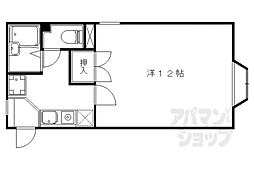 メゾンレグルス 1階1Kの間取り