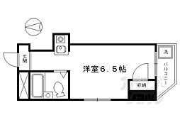 JR山陰本線 丹波口駅 徒歩10分の賃貸マンション 5階ワンルームの間取り